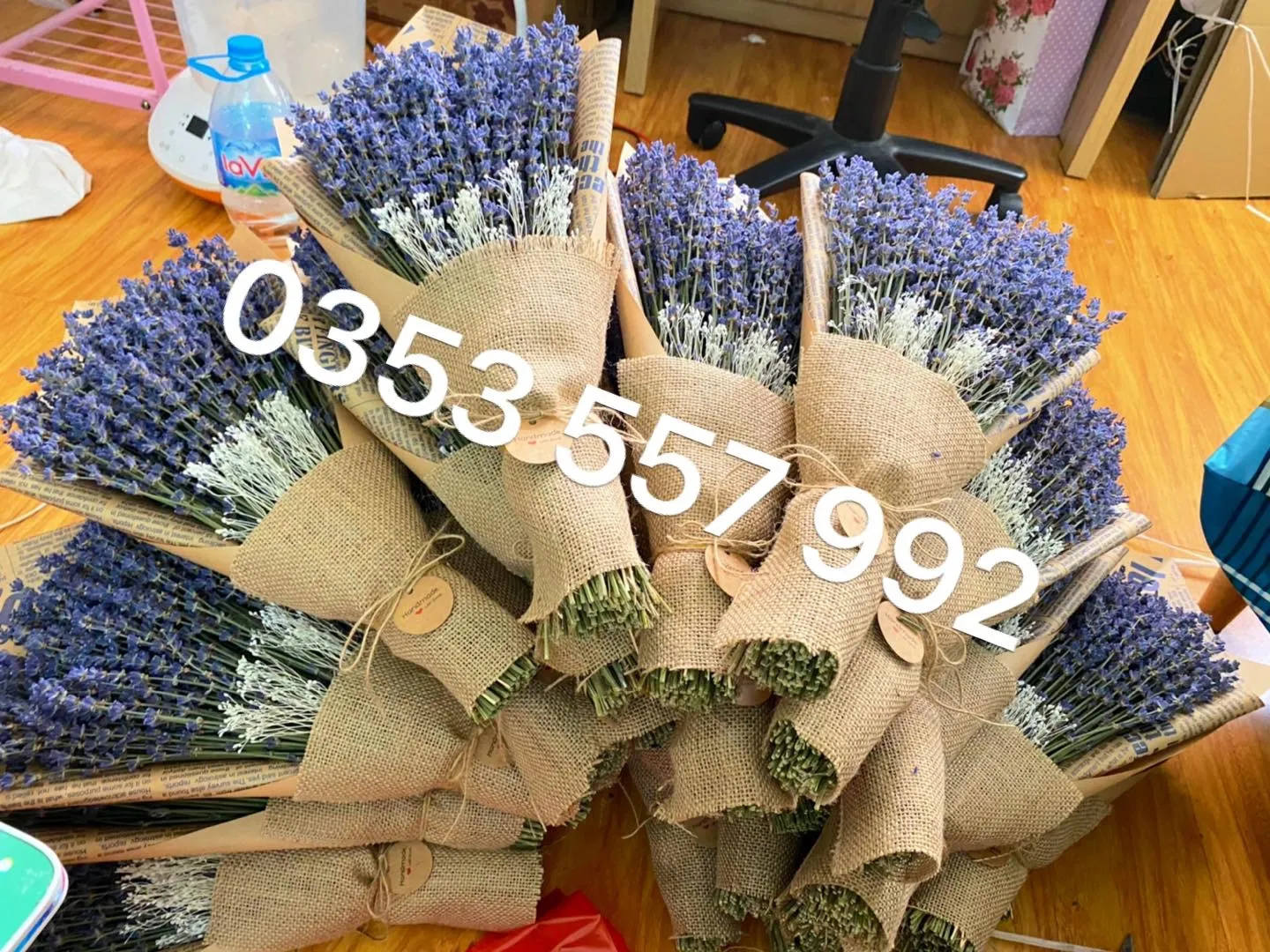 Bó hoa lavender mix baby 200 cành